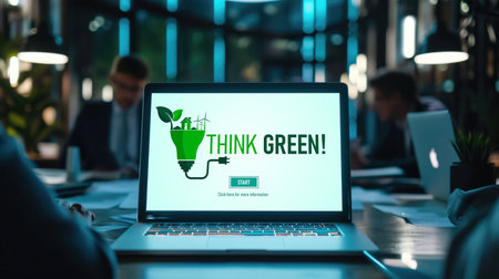 Green business transformation for brisk corporate business to thank green marketing strategyの素材