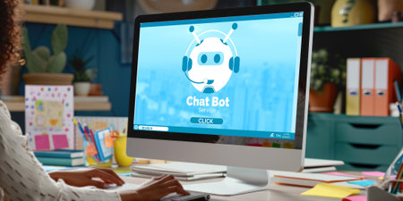 Chatbot software application for brisk online business that automatically reply to customer questionsの素材