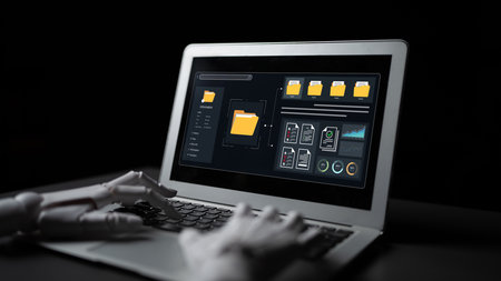 An AI assistant powers a smart document management system. The user interface displays intelligent...
