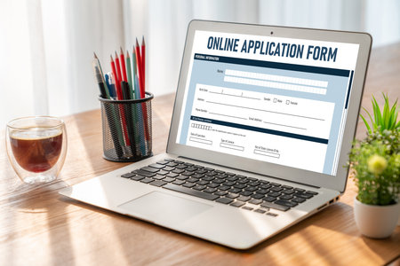 Online application form for modish registration on the internet website