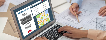Delivery tracking system for e-commerce and brisk online business to timely goods transportation and...