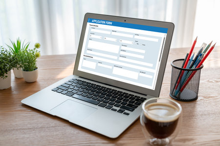 Online application form for modish registration on the internet website