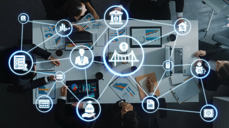 Loan icons represent debt, repayment, and financial planning. Loan supports banking, loan connects credit with payment systems, and loan helps manage interest effectively.の写真素材