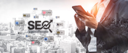 Social media marketing strategy with engagement metrics. Social marketing boosts media visibility. Social media marketing drives traffic. Social media marketing increases engagement.の写真素材