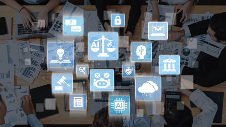 AI is transforming society, raising important ethics question. Ethics in AI design ensures fairness. AI ethics promote responsible decisions. Balancing AI power with strong ethics is essential. Funnelの写真素材