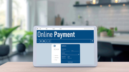Online payment platform for brisk money transfer on the internet netowrkの素材