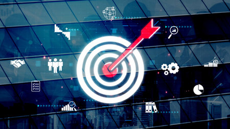 Target audience analysis, customer segmentation, personalized marketing, audience targeting strategies, and marketing efficiency improvement through smart customer profiling.の写真素材