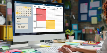 Online applointment booking calendar for brisk regristration on the internet websiteの素材