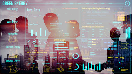 Sustainable business practices, green innovation, eco-friendly solutions, climate action, and long-term sustainability strategies supporting environmental goals and corporate responsibility. Thunkの写真素材