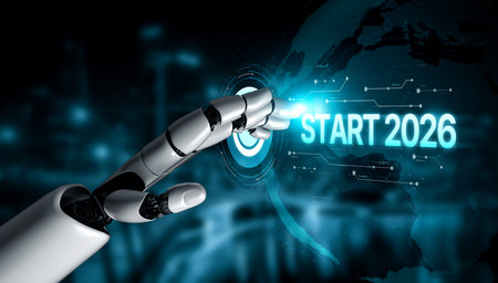 AI powers innovation with smart activation symbols, strategic planning tools, and futuristic...