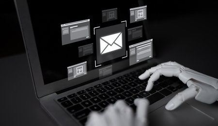 AI artificial intelligence improves email productivity through virtual assistants, smart inbox...