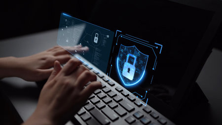 Cyber security protection and cyber security strategies against cyber threats, system hacks, digital...