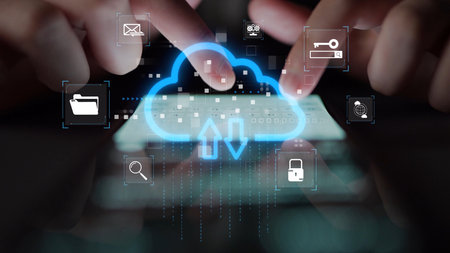 Cloud computing, cloud strategy, and cloud technology transforming digital infrastructure with...