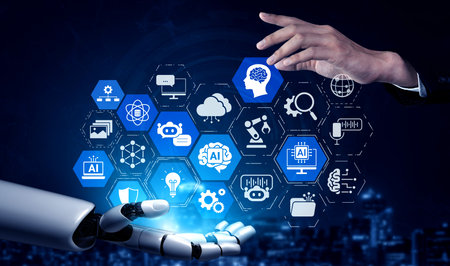 AI brain processor with LLM, big data, and generative models supports business with advanced prompt...