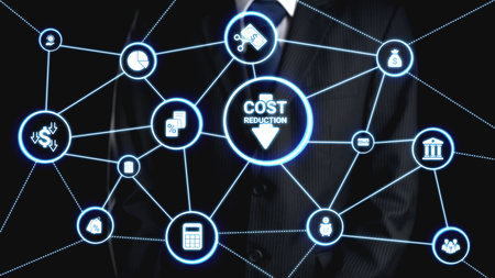 Cost reduction and cost saving through digital transformation, business cost optimization, operational cost reduction, financial savings, and resource efficiency strategies for business success.の写真素材