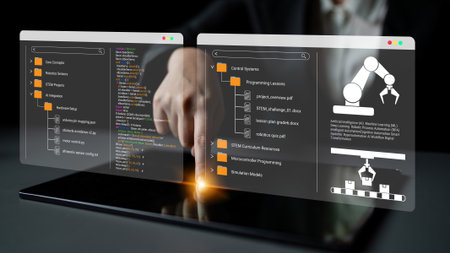 File system organizes AI and robotics programming resources, enabling efficient STEM learning and innovation Parseの写真素材