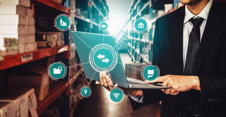 Smart warehouse management system with innovative internet of things technology to identify package...