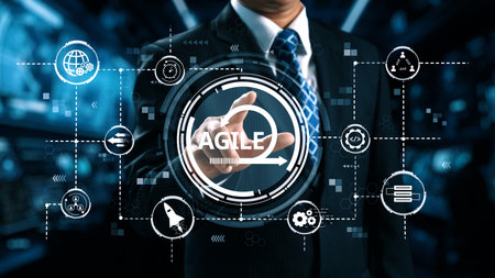 Agile project management using teams and agile planning for agile development. Agile enables flexibility, collaboration, and continuous improvement across modern workflows. Elideの写真素材