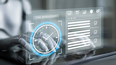 AI assists in designing advanced dashboards for time management and task scheduling, optimizing workflow, monitoring performance, and improving organizational efficiency. Parseの写真素材
