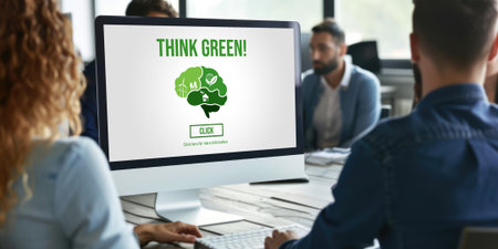 Green business transformation for brisk corporate business to thank green marketing strategyの素材