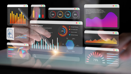 Data management enables efficient analytics, trend tracking, and performance monitoring for business strategy Parseの写真素材