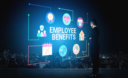 Employee benefits program supports corporate wellness, work-life balance, and employee satisfaction Parseの写真素材