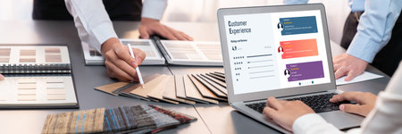 Customer experience and review analysis for corporate businessの写真素材