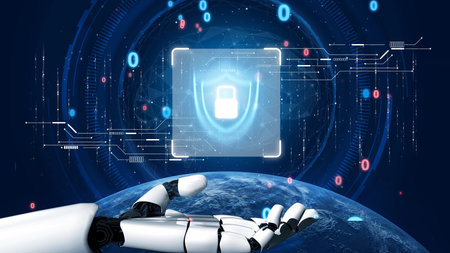 Cyber security protection and cyber security strategies against cyber threats, system hacks, digital...