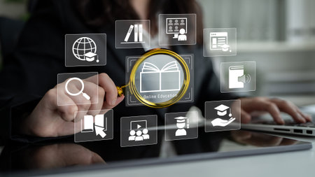 Online education enables global learning, digital access, and innovative teaching methods Parseの写真素材