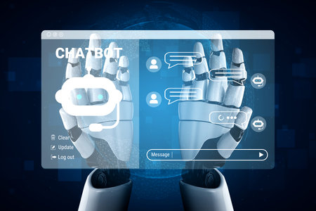AI assists in developing chatbot systems that automate customer interactions, enhance communication flow, and improve digital service efficiency across platforms. Parseの写真素材