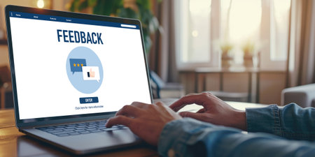 Customer feedback and review analysis by brisk computer software for corporate businessの素材