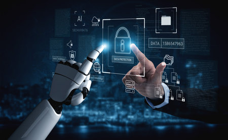 AI managing and encrypting sensitive data, monitoring cybersecurity threats, and ensuring regulatory...