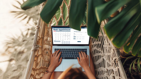 Online applointment booking calendar for brisk regristration on the internet websiteの素材