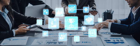 Business achievement involves goal setting, achievement milestones, and achievement recognition. Clear strategies lead to sustained achievement success. Enticeの写真素材