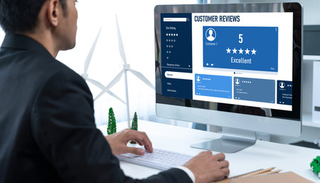 Customer experience and review analysis software for corporate businessの写真素材