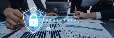 A concept of advanced network security. This system combines password protection with biometric...
