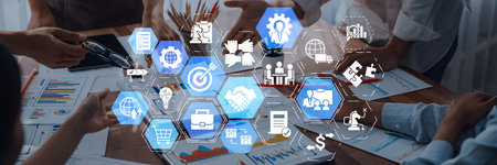 B2B strategy and technology transforming business-to-business operations, optimizing communication, and enhancing market efficiency with digital B2B tools and innovation. Enticeの写真素材