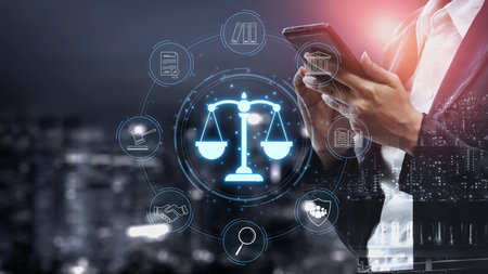 Justice system ensures legal governance and fairness. Justice system protects rights, system upholds...