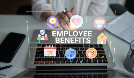Employee benefits program supports corporate wellness, work-life balance, and employee satisfaction Parseの写真素材
