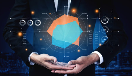 Big data and analytics support real-time insights, predictive modeling, and data-driven decisions for business intelligence and growth. Vouchの写真素材