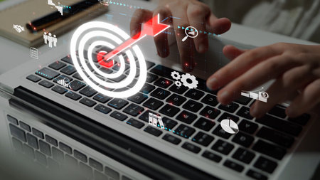 Target audience analysis, customer segmentation, personalized marketing, audience targeting strategies, and marketing efficiency improvement through smart customer profiling.の写真素材