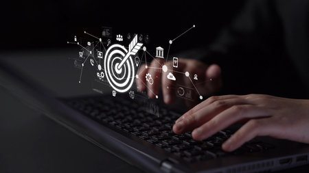 Target audience analysis, customer segmentation, personalized marketing, audience targeting strategies, and marketing efficiency improvement through smart customer profiling.の写真素材