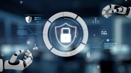 AI strengthens cyber security with artificial intelligence threat detection, AI-based protection...
