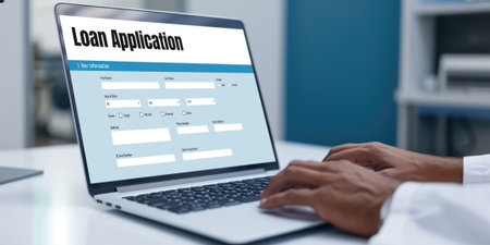 Online loan application form for brisk digital information collection on the internet networkの素材