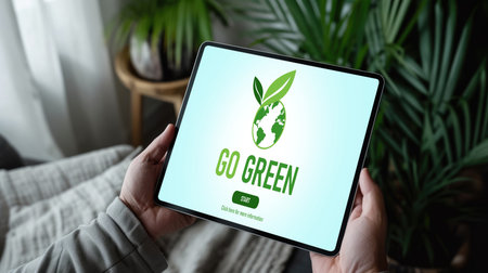 Green business transformation for brisk corporate business to thank green marketing strategyの素材