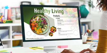 Healthy living website provide information for healthy diet and food cooking recipe for good health briskの素材