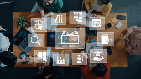 Online education enables global learning, digital access, and innovative teaching methods Parseの写真素材