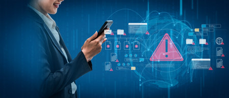 Cybersecurity threat alert system detects potential intrusions, monitors abnormal activity, and...