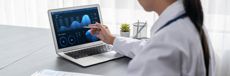 Business data dashboard provide brisk business intelligence analytic for marketing strategy planningの写真素材