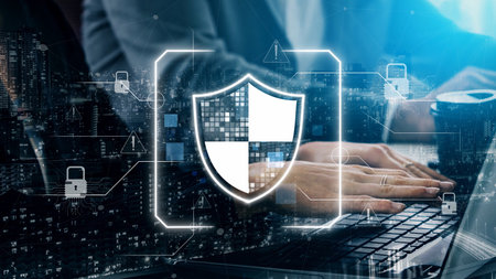 Cyber security protection and cyber security strategies against cyber threats, system hacks, digital...